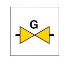 Afbeelding GASAFSLUITER PICTOGRAM STICKER 20