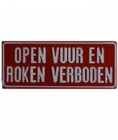 Afbeelding BORD OPEN VUUR | ROKEN VERBODEN